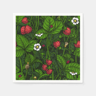 Wild strawberries napkins