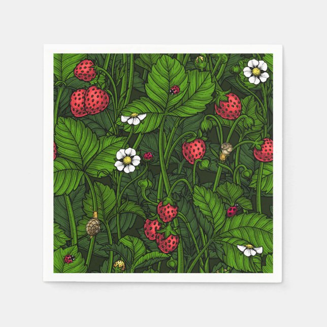 Wild strawberries napkins (Front)