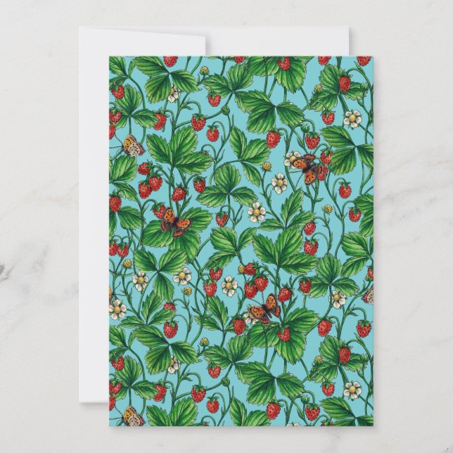 Wild strawberries on pool blue (Front)