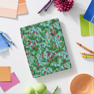 Wild strawberries on pool blue iPad smart cover