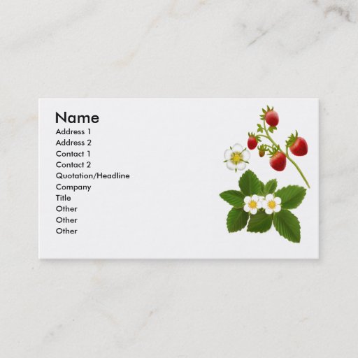 Customizable Wild Strawberries Profile Card Business Card