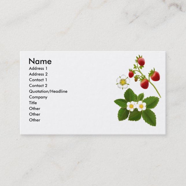 Wild Strawberries Profile Card (Front)