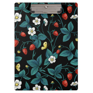 Wild strawberries red/yellow/blue/black clipboard