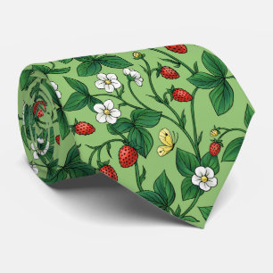 Wild strawberries red/yellow/green/ neck tie
