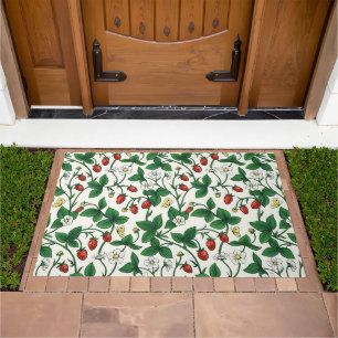 Wild strawberries red/yellow/green/off white doormat
