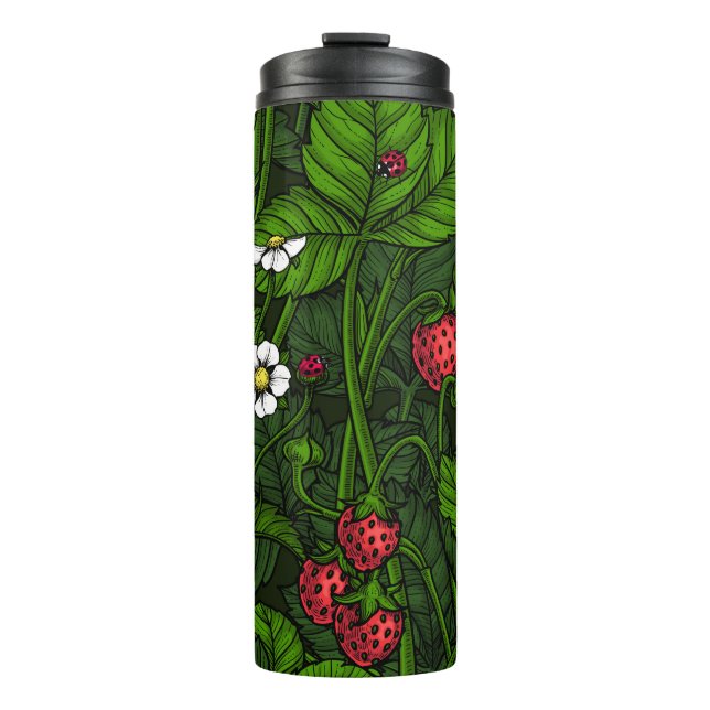 Wild strawberries thermal tumbler (Front)