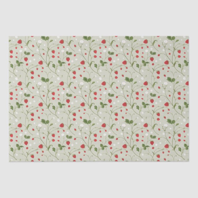 Wild Strawberries (Warm Gray) – Tissue Paper (Front)