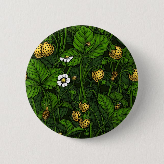 Wild strawberries, yellow and green button (Front)