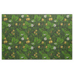Wild strawberries, yellow and green fabric