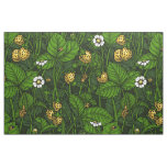 Wild strawberries, yellow and green fabric
