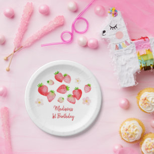 Wild Strawberry Berry Sweet Birthday Paper Plates