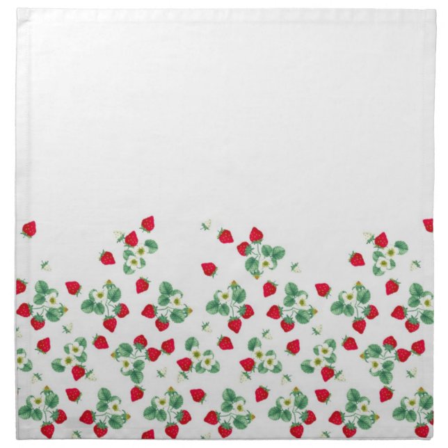 Wild Strawberry Cloth Napkins (set of 4) dinner 20 (Front)