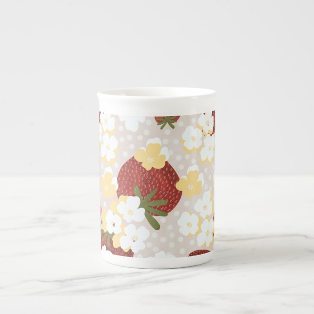 Wild Strawberry Flower Tall Mug (Front)