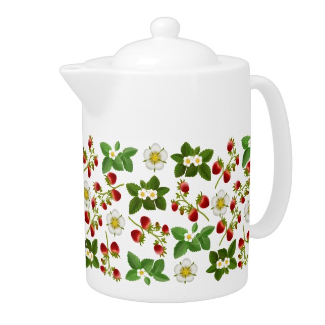 Wild Strawberry Garden Teapot (Right)
