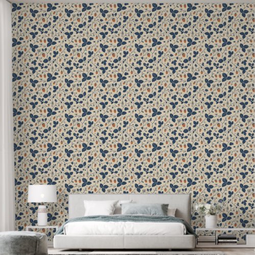 Wild Strawberry Ledger Vintage Botanicals  Wallpaper