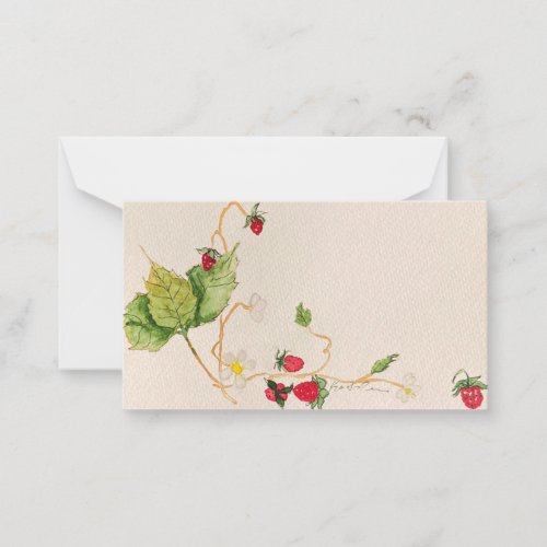 wild strawberry note card