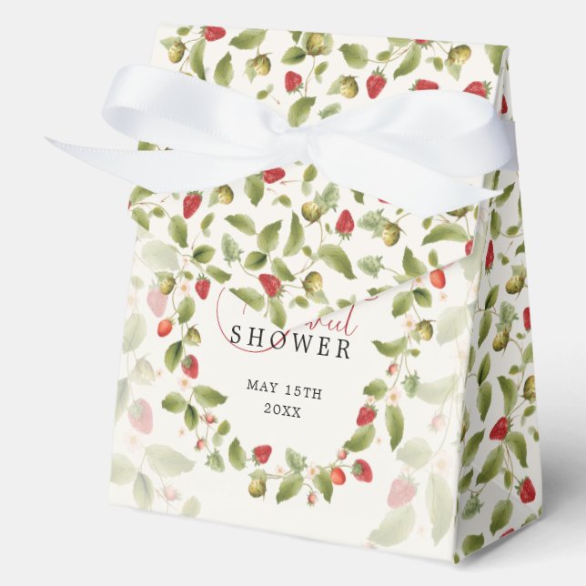 WILD STRAWBERRY SWEET BABY SHOWER FAVOR BOXES (Front)