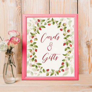 WILD STRAWBERRY SWEET BABY SHOWER POSTER