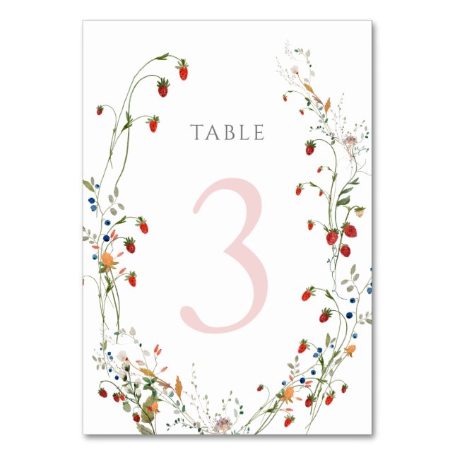 wild strawberry Table Number 3 (Front)