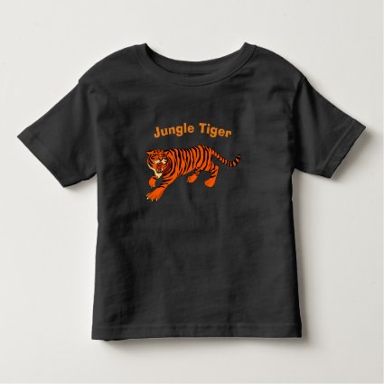 Wild Striped Tiger Orange Black Toddler Shirt