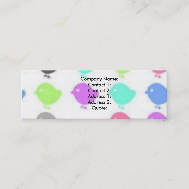 Wild Style Bussiness Mini Business Card (Front)