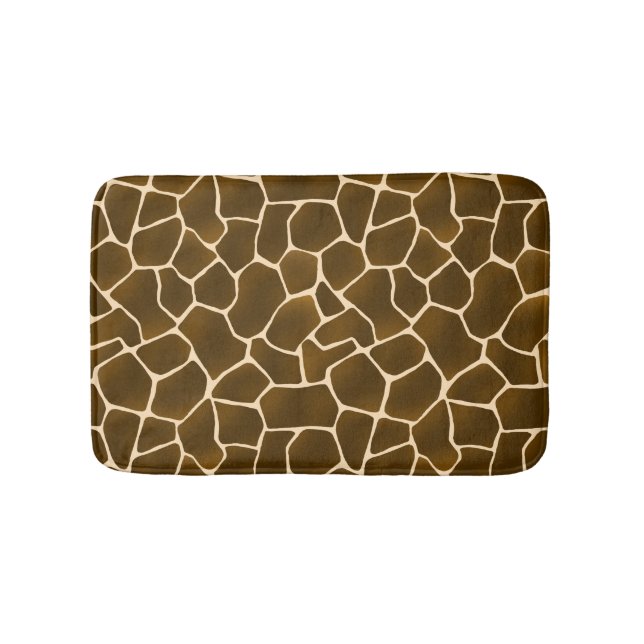 Wild Style Giraffe Spots Animal Skin Safari Print Bathroom Mat (Front)