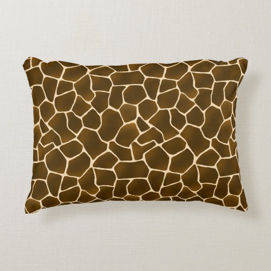 Wild Style Safari Giraffe Spots Animal Print Decorative Pillow