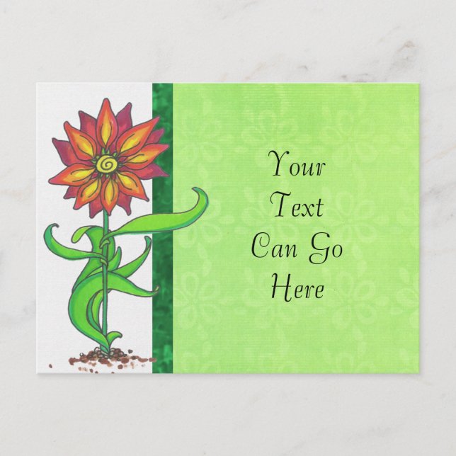 Wild Stylized Flower Postcard (Front)
