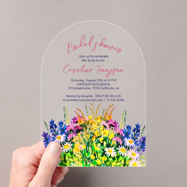 Wild summer flowers, bridal invitation (Insitu (Handheld))