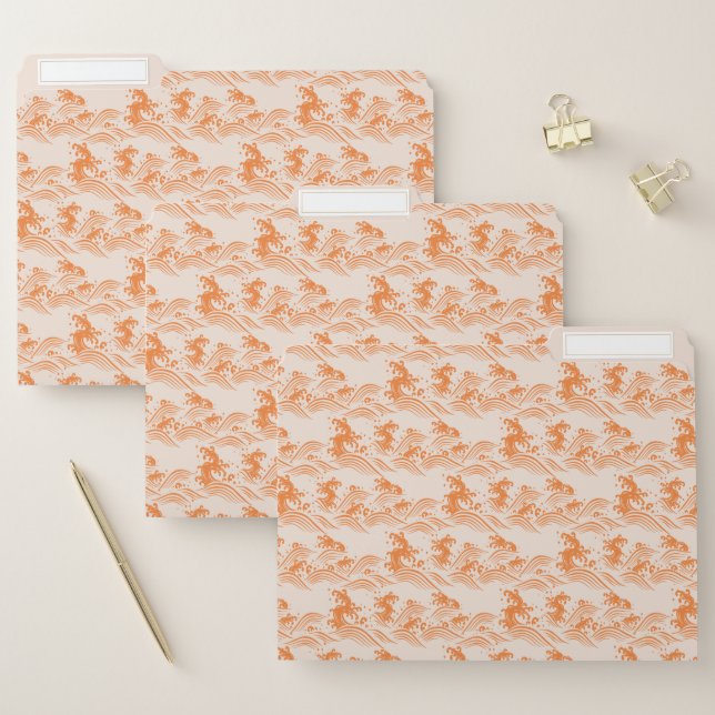 Wild Summer Ocean Beach Waves File Folder (Set)
