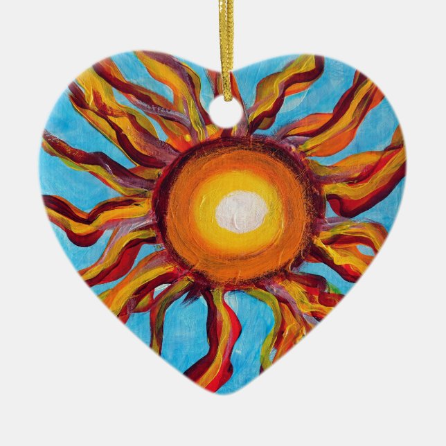 Wild Sun Ceramic Ornament (Front)