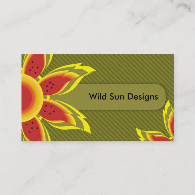 Wild Sun Designs Business Cards. Business Card (Front)