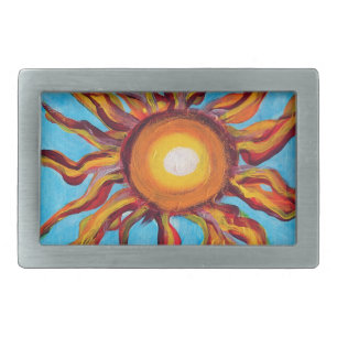 Wild Sun Rectangular Belt Buckle