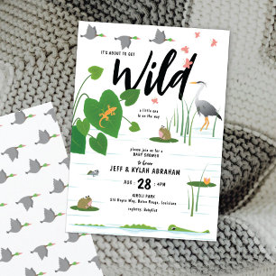 Wild Swamp Creatures Baby Shower Invitation
