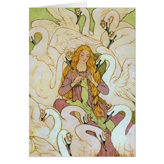 Wild Swans Art by Eleanor Abbott Card (Front)