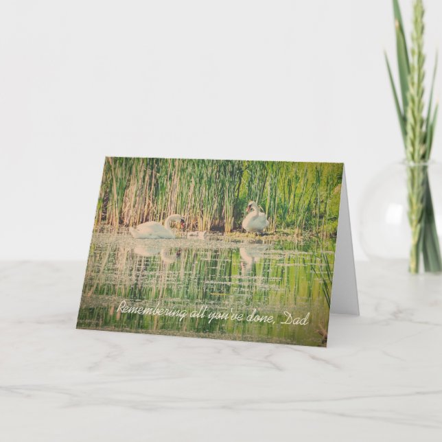Wild Swans Fathers Day Card (Front)