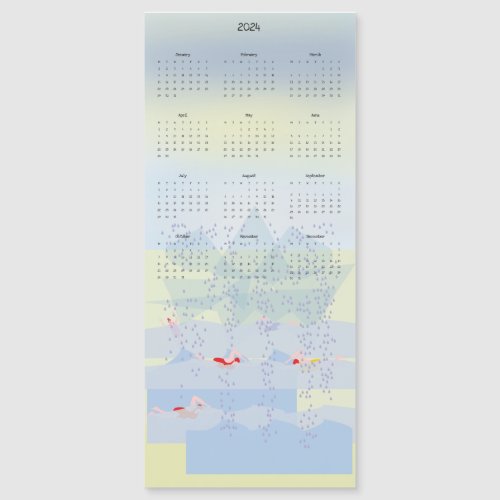 Wild Swimming Magnetic Mini Calendar