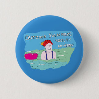 Wild swimming outdoor swimmer club member button
