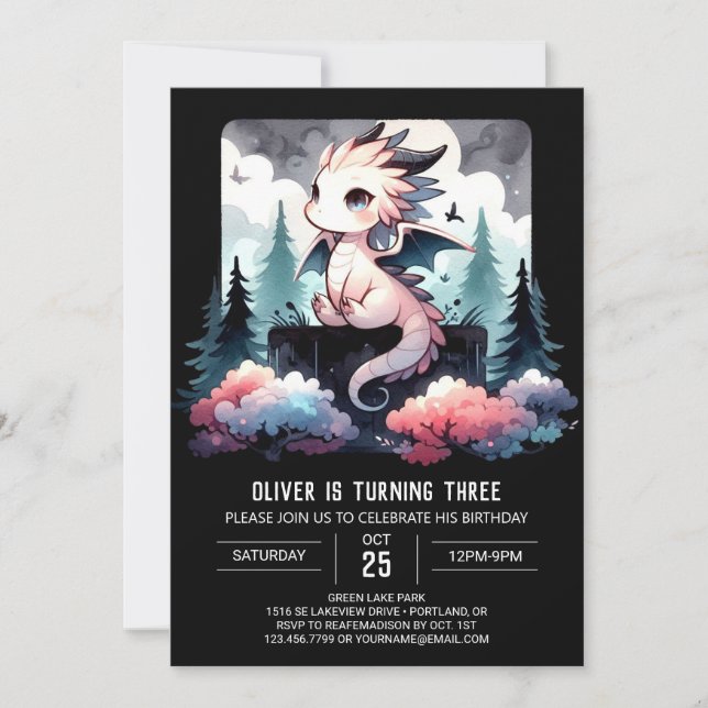 Wild Template Dragon Birthday (Front)