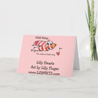 Wild Thing Cute Heart Valentine Card | Zazzle