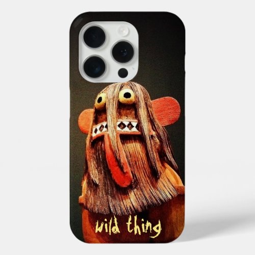 Wild Thing Kachina Doll Face Photo Cute Fun iPhone 15 Pro Case