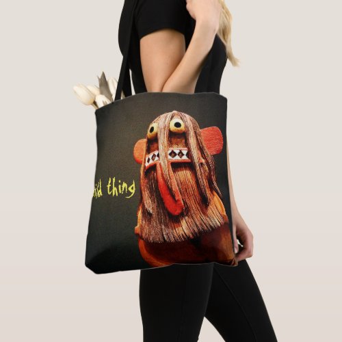 Wild Thing Kachina Doll Face Photo Fun Simple Bold Tote Bag