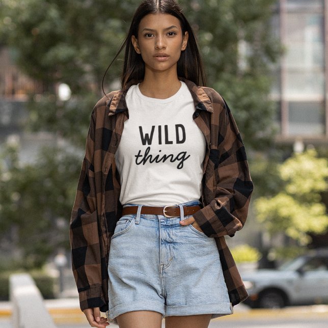 Wild Thing | Modern Trendy Stylish Fun Quote Art Tri-Blend Shirt (Creator Uploaded)