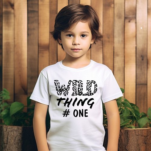 Wild Thing Number Quote Funny Leopard Print T_Shir T_Shirt