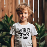 Wild Thing Number Quote Funny Leopard Print T-Shirt<br><div class="desc">This cute and funny design is perfect for your children. It features the quote, "Wild Thing, (#), " (which can be customized to any number) in leopard cheetah print black typography. It's modern, playful, fun, and cool; the perfect design to gift to your children. ((Matching shirts are available for mom...</div>