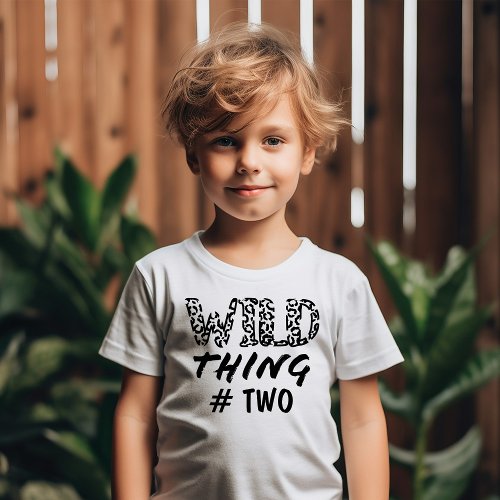 Wild Thing Number Quote Funny Leopard Print T_Shirt