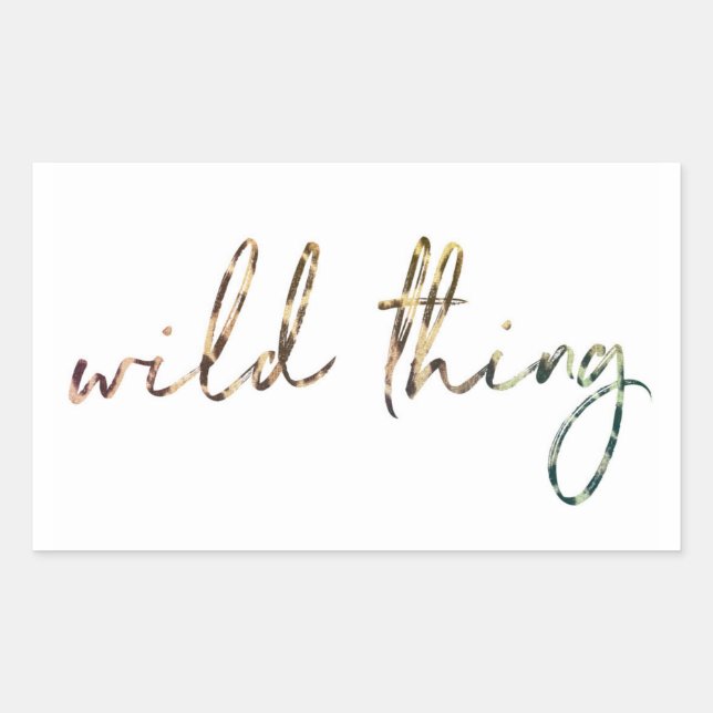 wild thing sticker (Front)