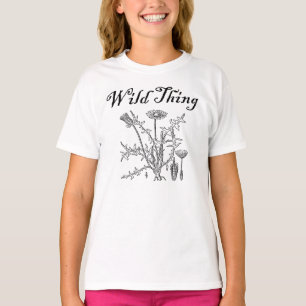 Wild Thing t-shirt with dandelion