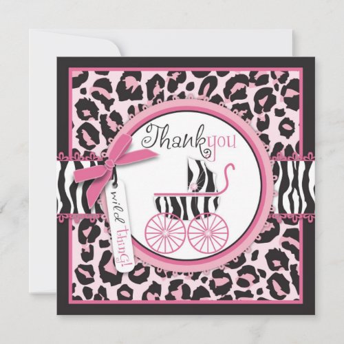 Wild Thing TY Square Personalized Invites