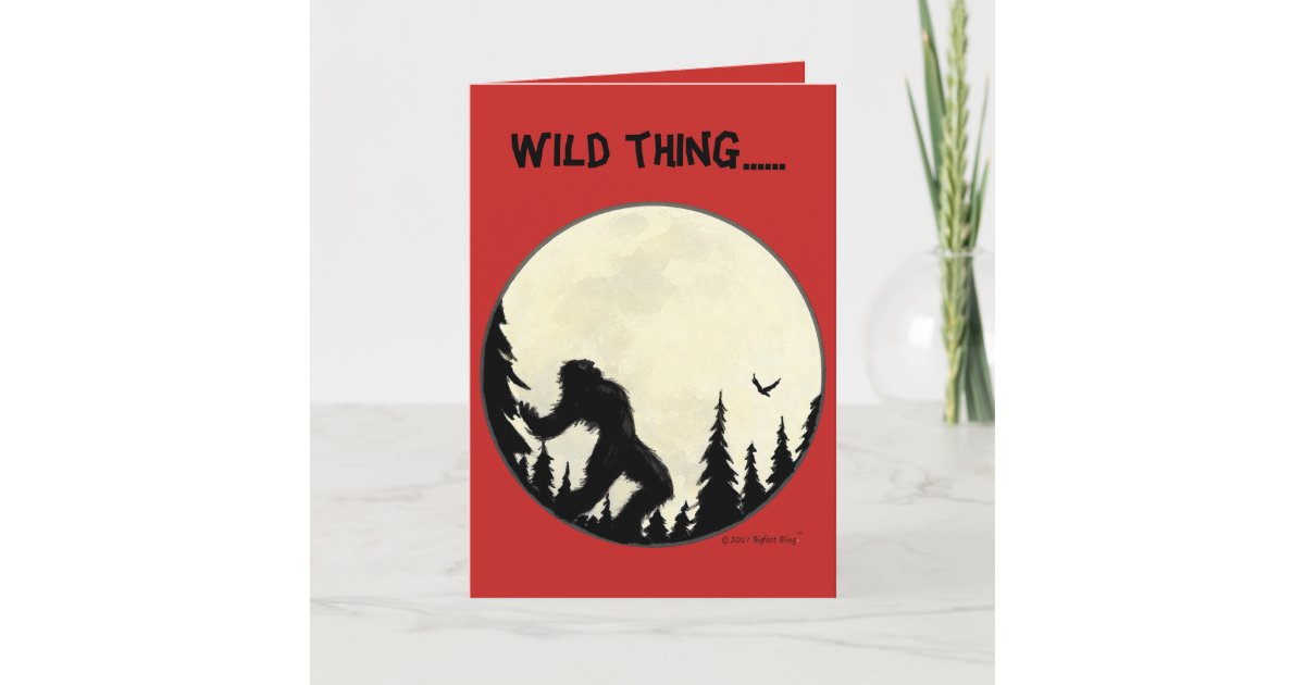 Wild thing Valentine's Day card in red | Zazzle